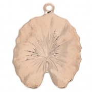 Dije / Colgante hoja de nenúfar de latón 19x24 mm Dorado Rosa x1