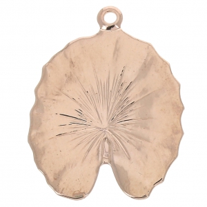 Dije / Colgante hoja de nenúfar de latón 19x24 mm Dorado Rosa x1
