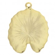 Dije / Colgante hoja de nenúfar de latón 19x24 mm Dorado con oro fino x1