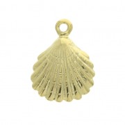 Dije / Colgante concha para trabajos bisutería DIY 13x18 mm Dorado x1|raw }}
