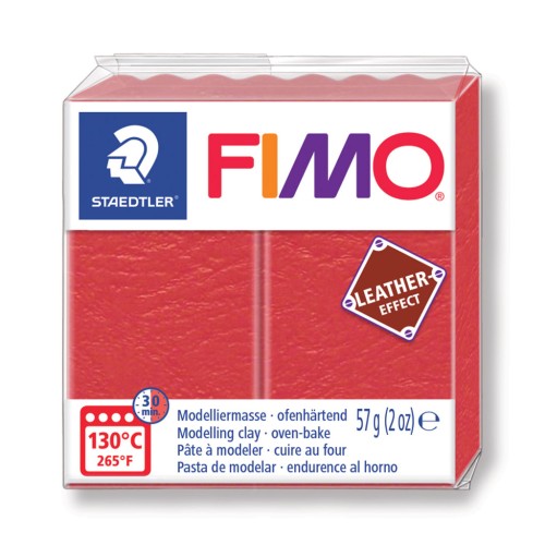 Pasta Fimo Effect cuero 57gr Rojo (n°249)