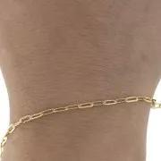 Cadena eslabon rectangular de fantasía 2.5 mm Dorado x50 cm