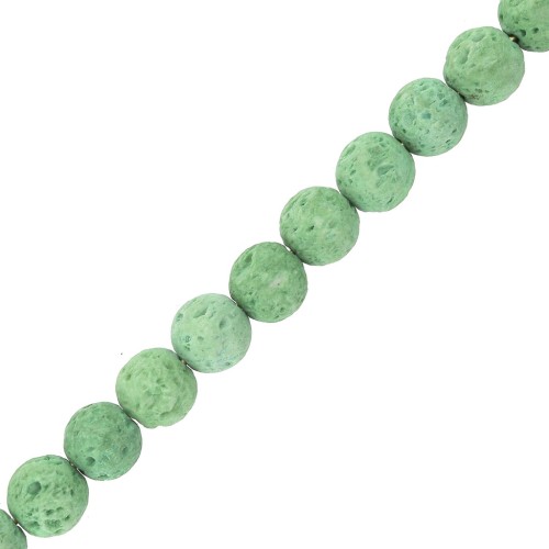 Piedra de Lava Redonda 6 mm - Verde x15
