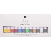 Set de 12 pinturas acrílicos de 12 ml - Art par Rico Design - colores básicos|raw }}