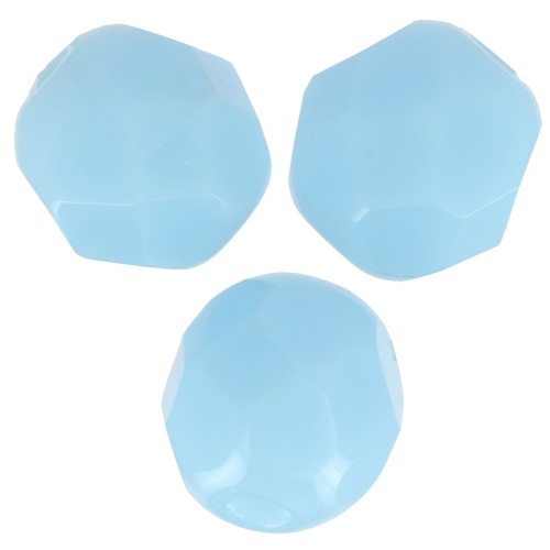 Facetadas 4 mm Opaque Sky Blue x50