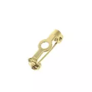 Imperdible Broche base para trabajos bisutería 14.5 mm - Dorado con oro fino x1