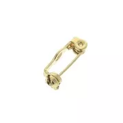 Imperdible Broche base para trabajos bisutería 14.5 mm - Dorado con oro fino x1