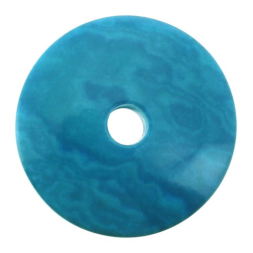 Abalorios De Tagua / Disco plano de Tagua 20 mm Azul Turquesa x1