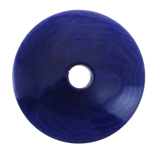 Abalorios De Tagua / Disco plano de Tagua 20 mm Azul marino  x1