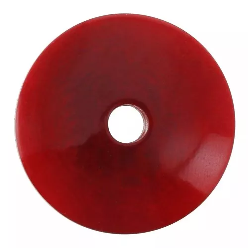 Abalorios De Tagua / Disco plano de Tagua 20 mm Rojo x1