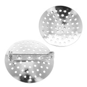Base broche tamis 28 mm - Chapado en plata fina x1