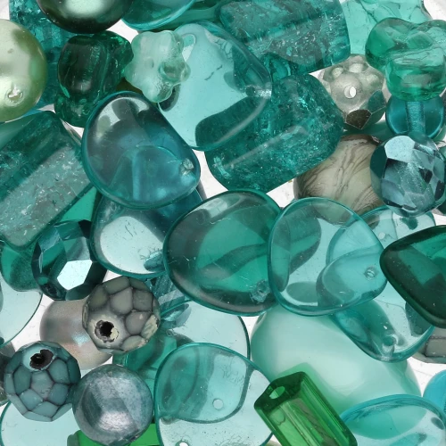 Surtido de cuentas de Boemia green turquoise x50g