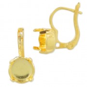 Ganchos cerrados soporte cabuchón 1028/1088 8 mm dorado con oro finox2