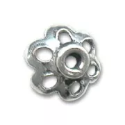 Casquillas flor 3x6 mm Plata 925 x10