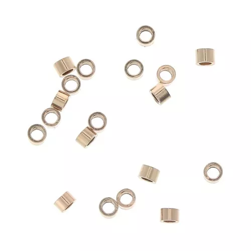 Tubos Chafas 1x1.6 mm de Rose Gold filled x50