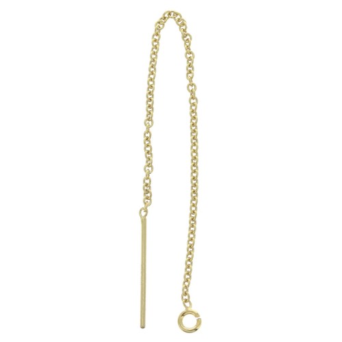 Pendientes de cadena 80 mm de Gold filled x2