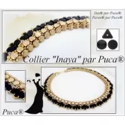 Cuentas de vidrio Ilos® par Puca® 5x5 mm Turquesa x10g