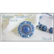 Cuentas de vidrio Ilos® par Puca® 5x5 mm Turquesa x10g