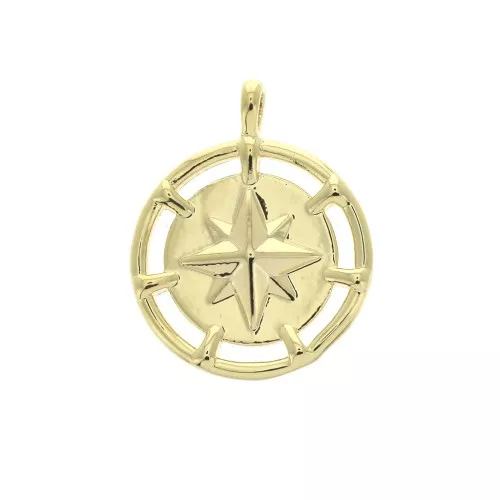 Dije Estrella del Norte 16 mm dorado x1
