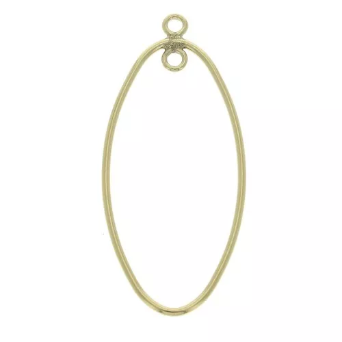 Entrepieza gota 2 anillas 32 mm Gold filled x1
