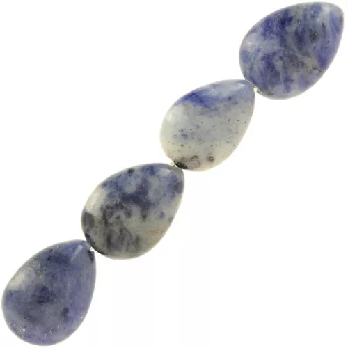 Cuentas Brazilian Sodalite gotas planas 14x10 mm x5