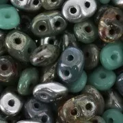 SuperDuo 2,5x5 mm Mix African Turquesa x10g