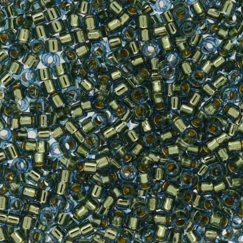 Miyuki Delica 11/0 DB2523 - 24kt Gold Lined Light Blue x5g