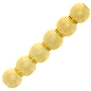 Cuentas redondas de 3 mm - Plata 925 dorada x50