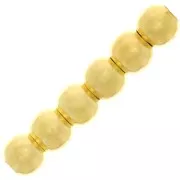 Cuentas redondas de 3 mm - Plata 925 dorada x50