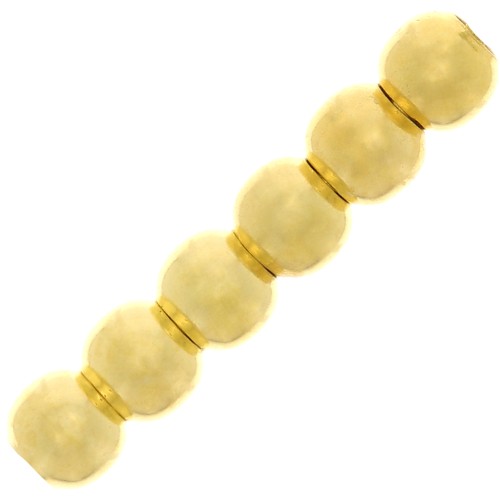 Cuentas redondas de 3 mm - Plata 925 dorada x50