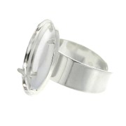 Anillo Engaste fondo plano 20 mm Plata 925 x1
