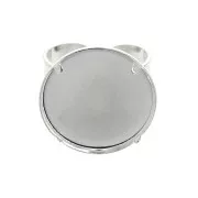 Anillo Engaste fondo plano 20 mm Plata 925 x1