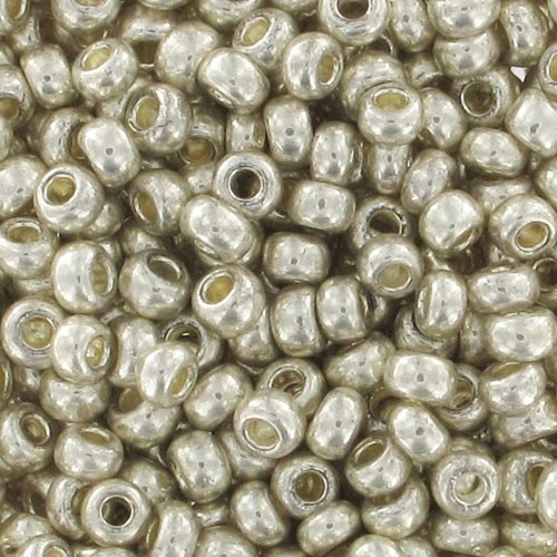 Cuentas de Rocalla Preciosa 11/0 de 2 mm - Plateadas x 250 g