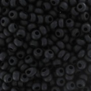 Cuentas de Rocalla Preciosa 11/0 de 2 mm - Jet Mat x250 g