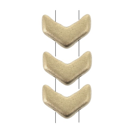 Cuentas de cristal Cheurón Beads 10x4 mm Gold Mat x30