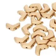 Cuentas de cristal Cheurón Beads 10x4 mm Gold Mat x30