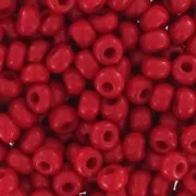 Cuentas de Rocalla Preciosa 11/0 de 2 mm - Rojo opaco x 20 g