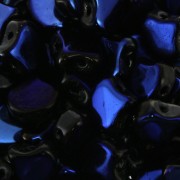 Cuentas de cristal Ginko Duo 2 agujeros 7.5x7.5 mm Jet Azuro x10g|raw }}