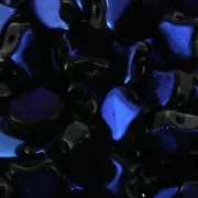 Cuentas de cristal Ginko Duo 2 agujeros 7.5x7.5 mm Jet Azuro x10g