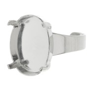 Anillo Engaste 4120 18x13 mm rodiado x1|raw }}