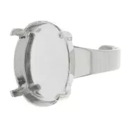 Anillo Engaste 4120 18x13 mm rodiado x1