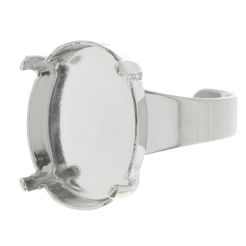 Anillo Engaste 4120 18x13 mm rodiado x1