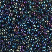 Rocalla Miyuki 15/0 455 - Azul iris metalizado variegado x8 g
