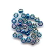 Rocalla Miyuki 15/0 455 - Azul iris metalizado variegado x8 g