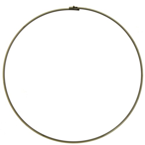 Gargantilla de torsión rígida plana 3,5 mm - níquel negro x13,5 cm