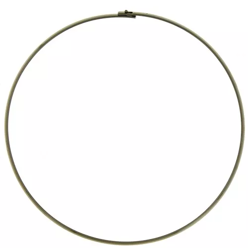 Gargantilla de torsión rígida plana 3,5 mm - níquel negro x13,5 cm