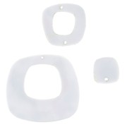 Set de 3 entrepiezas cuadradas asimétricos de plexiglas - Flores tropicales