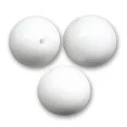 Cuentas redondas 10 mm Opaque White x10