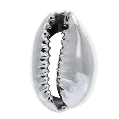 Conchas de Caurí acabado plateado para hacer piezas de Joyería DIY 16 y 23 mm x 1