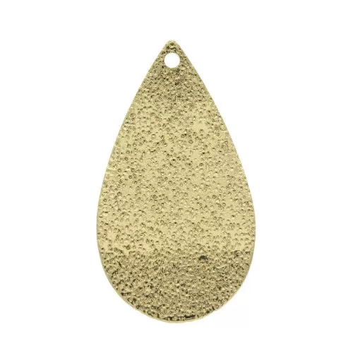 Dije gota martillado para hacer piezas de Joyería y bisutería 14x26.5 mm Dorado x1